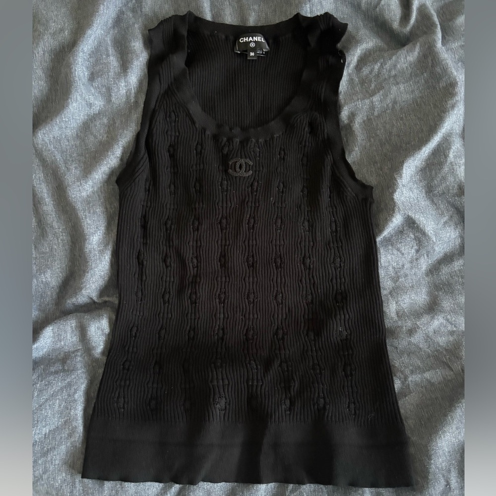 CHANEL BLACK TANK TOP